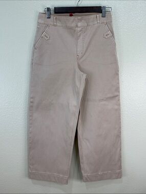 SPANX Women's Stretch Twill Cropped Wide Leg Pants Size Large